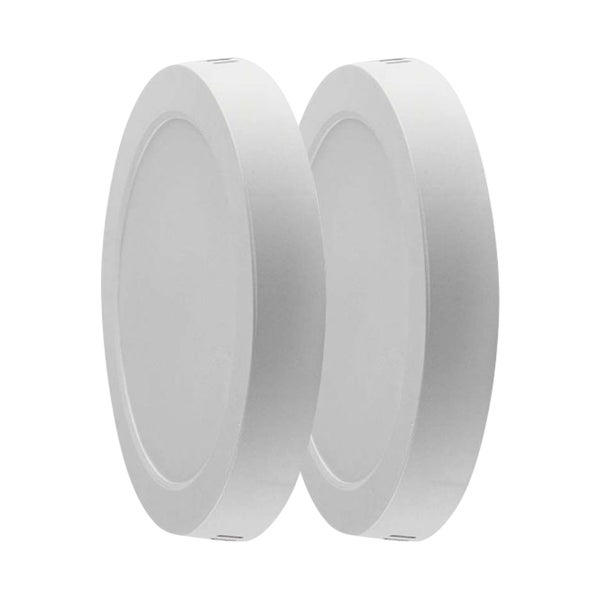 Zwei runde LED Deckenleuchten