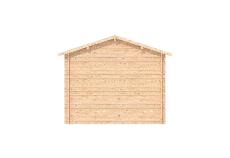 Alpholz Holzgarage 320 x 520 cm Garage aus Holz, Unterstellplatz mit 44 mm Wandstärke Fertiggarage, Naturbelassen 3,5x5,5m
