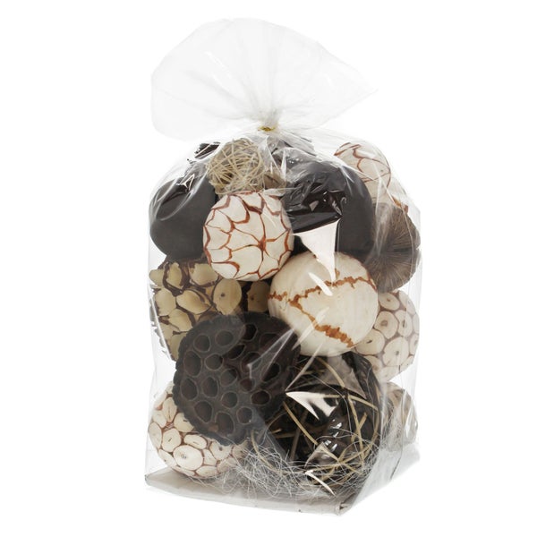 FRANK FLECHTWAREN | Deko-Set Naturkugel, 25tlg., NATURMATERIALIEN, Ø 4 cm - 10 cm