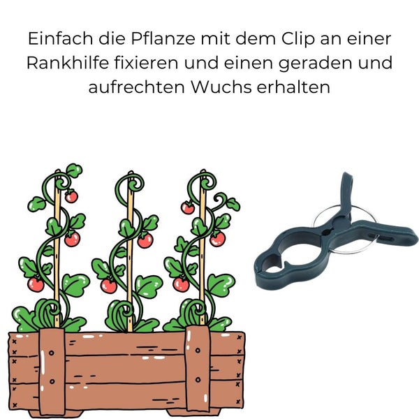 10 St. Pflanzenclips Pflanzen Krawatten Klammern Binder Rankhilfe Wuchshilfe