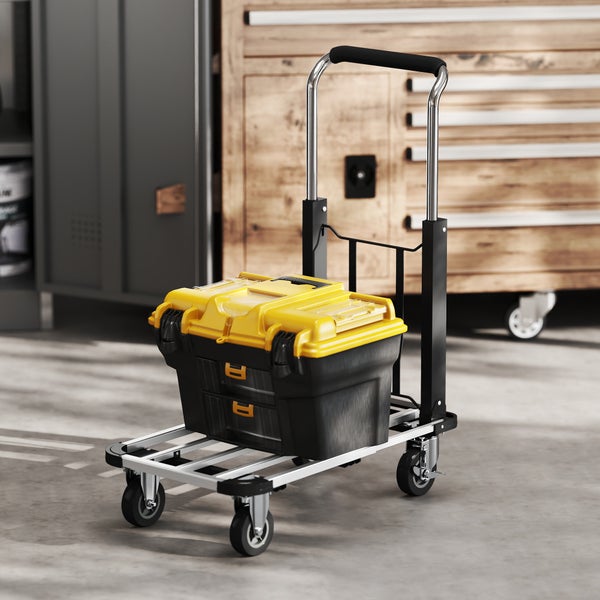 Werkzeugwagen mit Werkzeugkiste für den Transport von Werkzeugen und Ausrüstung.