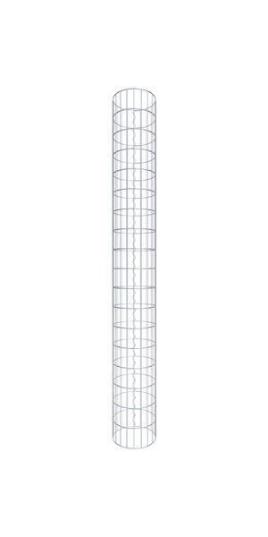 Gabionensäule Durchmesser 32 cm, MW 5 x 10 cm rund - Höhe: 1,80 m