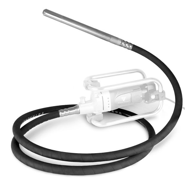 Betonrüttler mit biegsamer Welle und Rüttelflasche