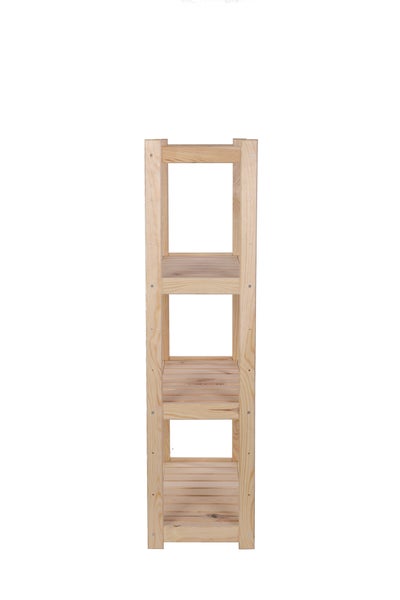 PROREGAL Holzregal SPREEWALD HxBxT 124x70x33cm 4 Ebenen Massives Kiefernholz Natur