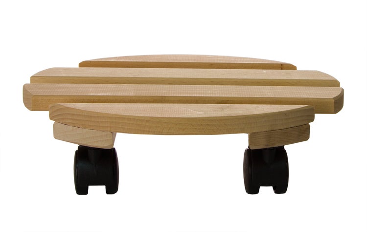 Pflanzenroller aus Holz mit Rollen