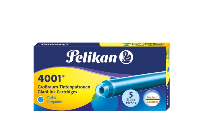 Pelikan Tintenpatronen 4001® Set mit 5 Großraum-Patronen Türkis