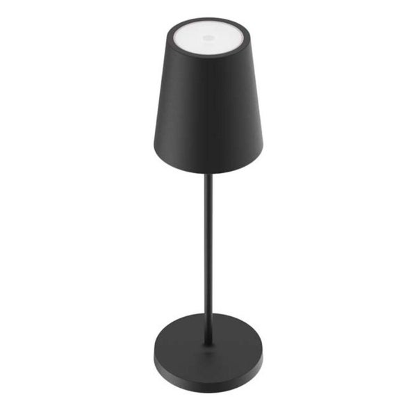 LED Akku Tischleuchte VISaVIS in Schwarz 2W 190lm IP65