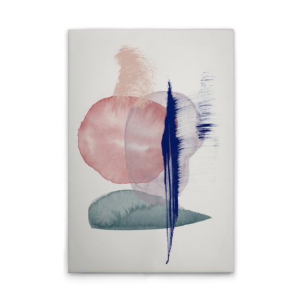 Gemälde mit abstrakten Formen und Pinselstrichen