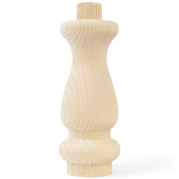 Holzmöbelfuß im gedrechselten Design