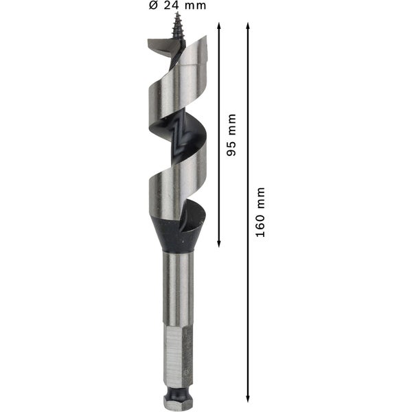 Bosch PRO Wood Holzschlangenbohrer 24 x 95 x 160 mm - 2608585707