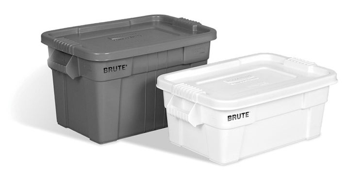 PROREGAL Rubbermaid Robuste Aufbewahrbox Mit Deckel und Griffen 53 Liter HxBxT 27,1 x 44,1 x 70,7 cm Weiß