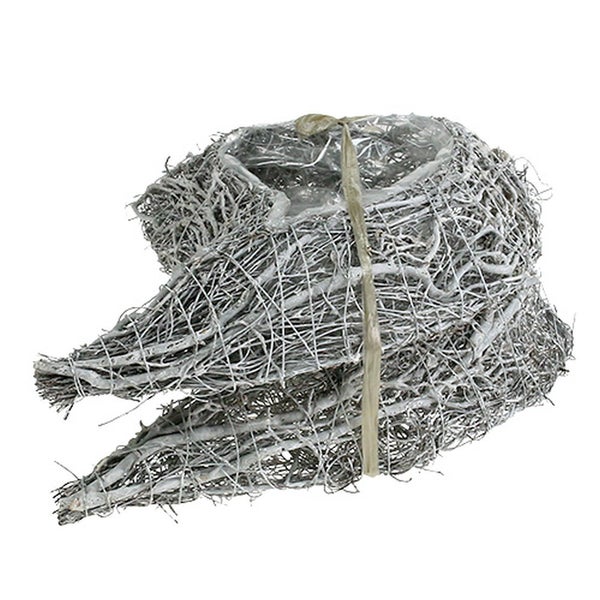 Dekorativer Übertopf aus Zweigen