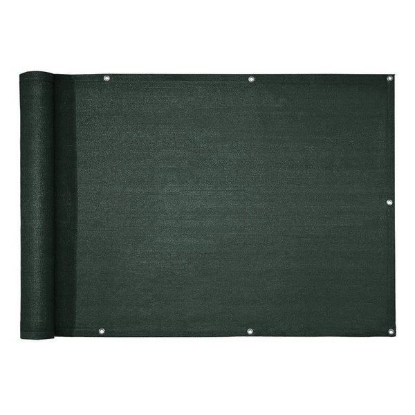 FLOORDIREKT Balkonsichtschutz - Einfarbig - Grün - Witterungsbeständig - 90 x 500 cm