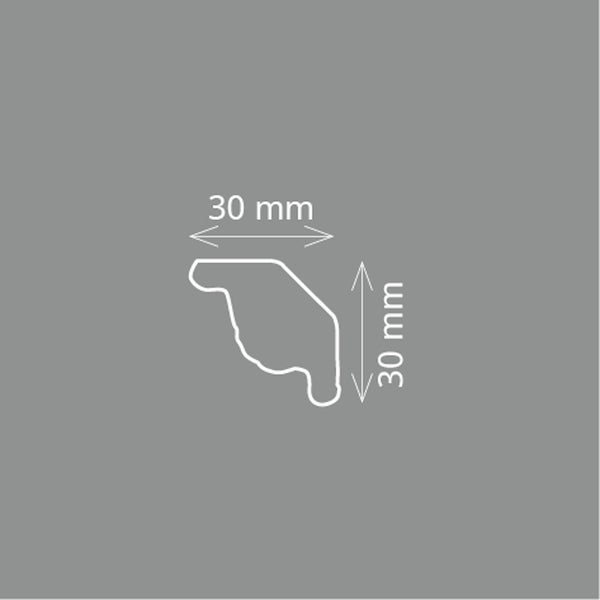 HOMESTAR Zierleiste Fleur (30 x 30 mm), Länge 2m
