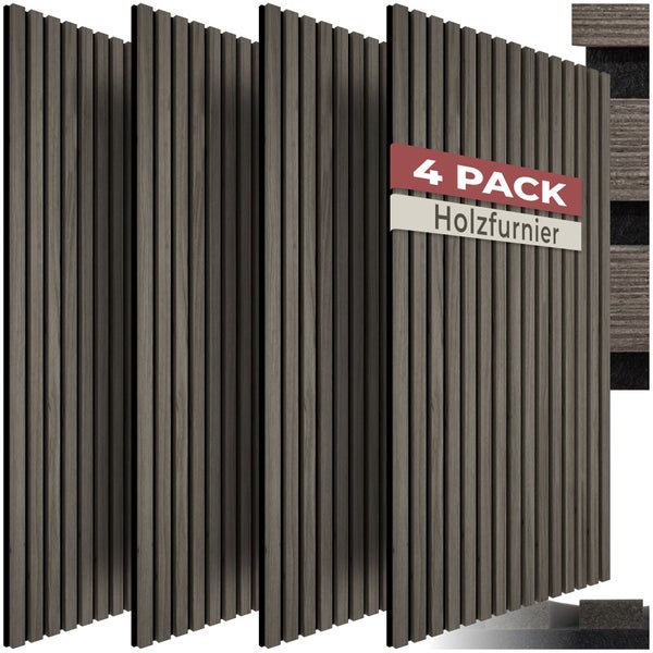 Viererpack Holzfurnier zur Wandgestaltung