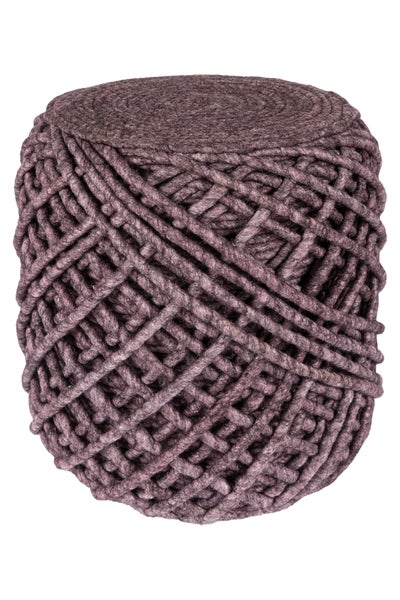 Pouf Hocker stilvoll, modern Lila Rund Ø 40 cm