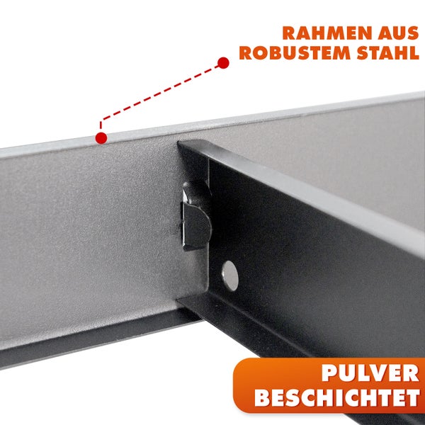 FLOORDIREKT Schwerlastregal Rhino - bis 1050 kg - Pulverbeschichtet - 180 x 90 x 45 cm Anthrazit-Grau