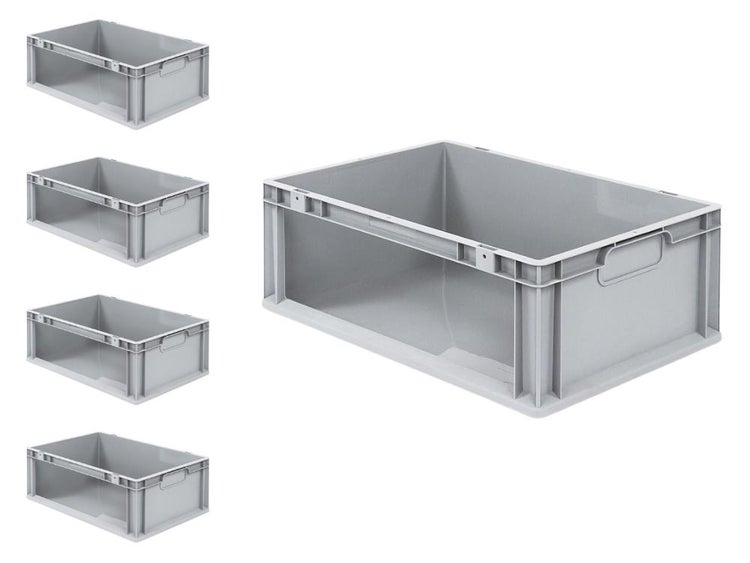 PROREGAL SparSet 5x Eurobox NextGen Store HxBxT 22 x 40 x 60 cm 44 Liter Seite Offen Eurobehälter Transportbox