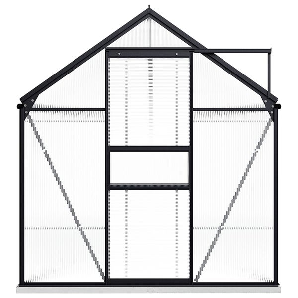 Gewächshaus mit Fundament Anthrazit Aluminium 9,31 m²