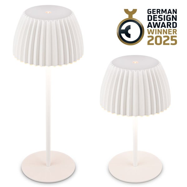 Dekorative Tischleuchte mit Touch-Dimmer zur Helligkeitsregulierung