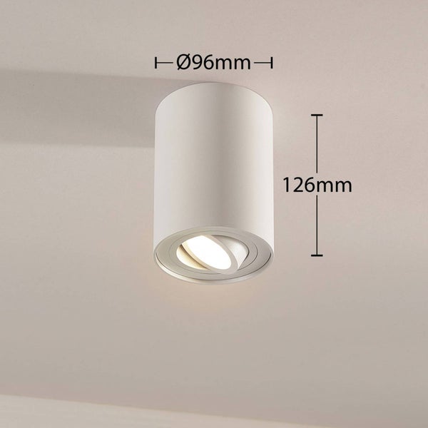 Deckenleuchte mit den Maßen 96 mm Durchmesser und 126 mm Höhe