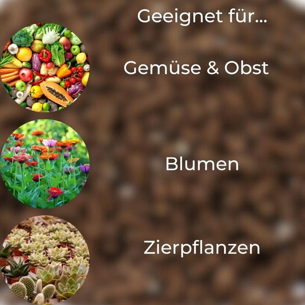 Naturdünger mit Rinderdung 12,5 Kg Pellets Biodünger organischer Langzeit Dünger Garten Gemüsedünger Tomatendünger Beerendünger Bodenaktivator