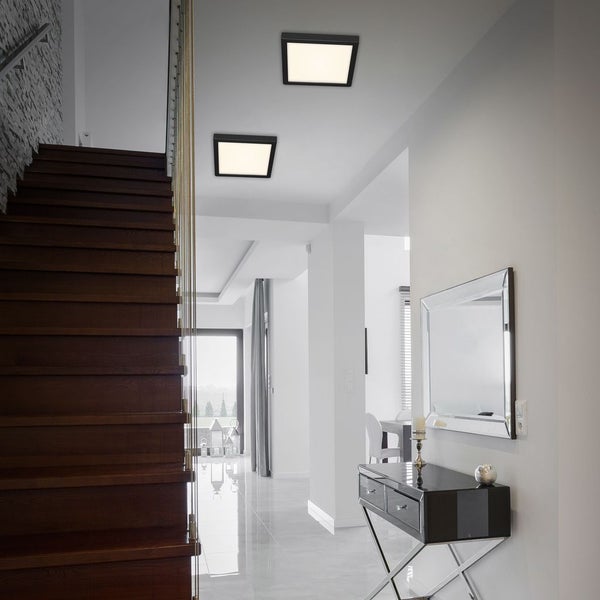 LED Deckenleuchte Deckenlampe 21 W 4.000 Kelvin Schwarz-Weiß Metall Briloner