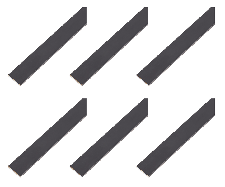 Set von sechs rechteckigen Wandfliesen in länglichem Format