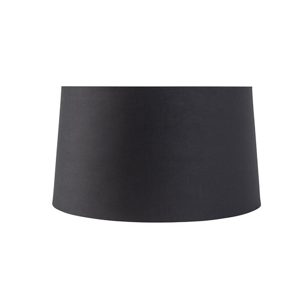 Baumwolllampenschirm schwarz 40/45/25 mit goldener Innenseite