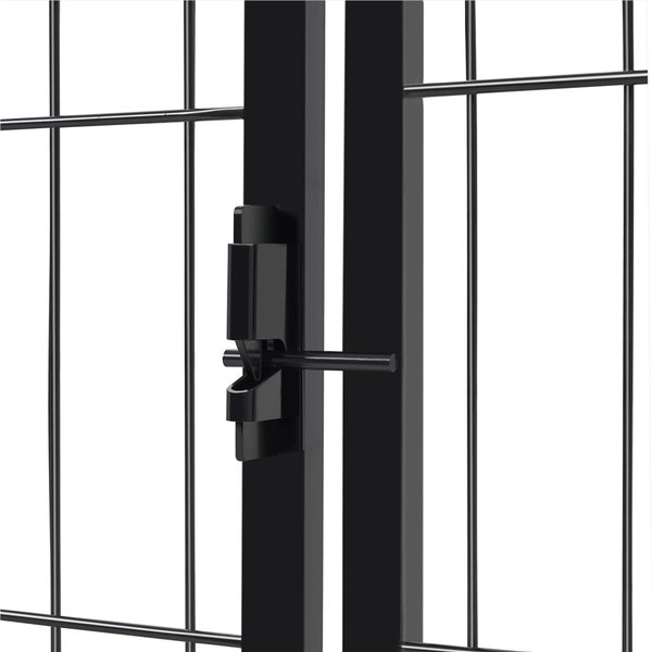 Detailansicht eines Metallzaunriegels