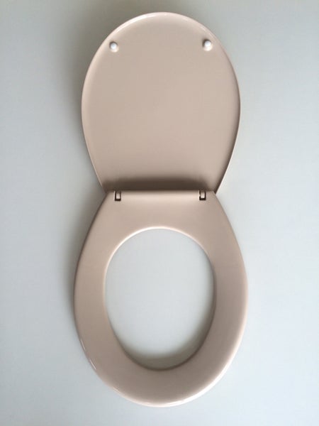 Klassischer WC Sitz Bernina beige, Duroplast, passend auf alle Standard WC's