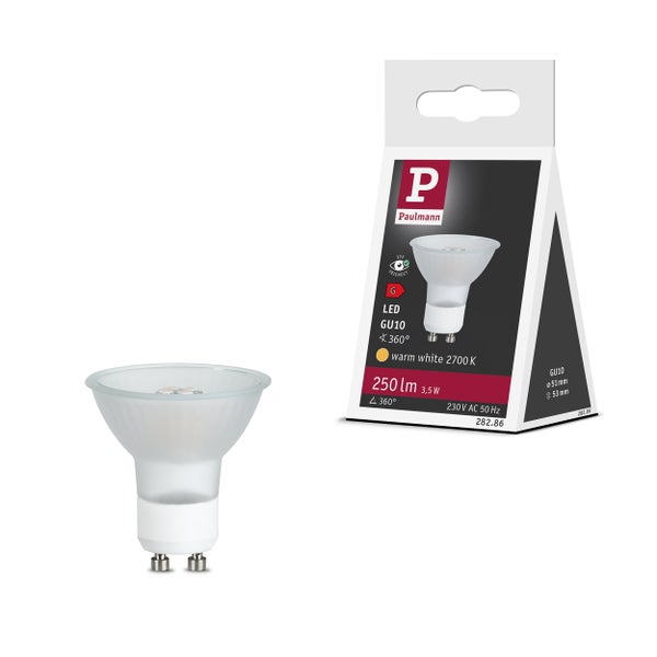 Paulmann LED Reflektorlampe GU10 3,5 Watt 250 Lumen warmweiß 2700 Kelvin in Verpackung