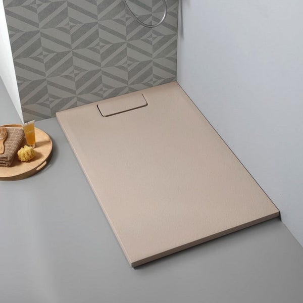 Duschwanne 80X100  in Steinoptik Mineralguss ultra flach | Mart