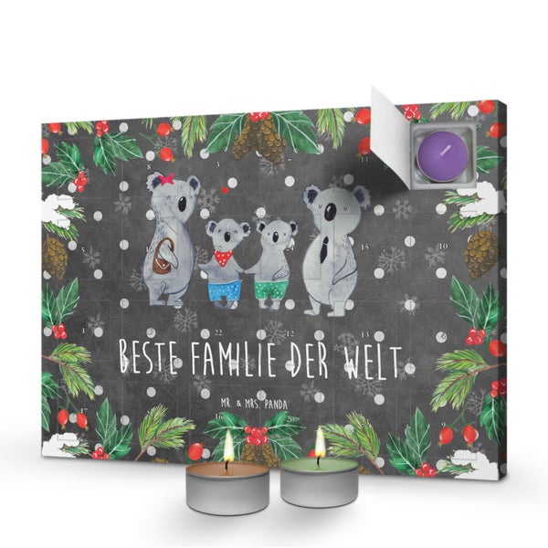 Mr. & Mrs. Panda Duftkerzen Adventskalender Koala Familie zwei - Schwarz