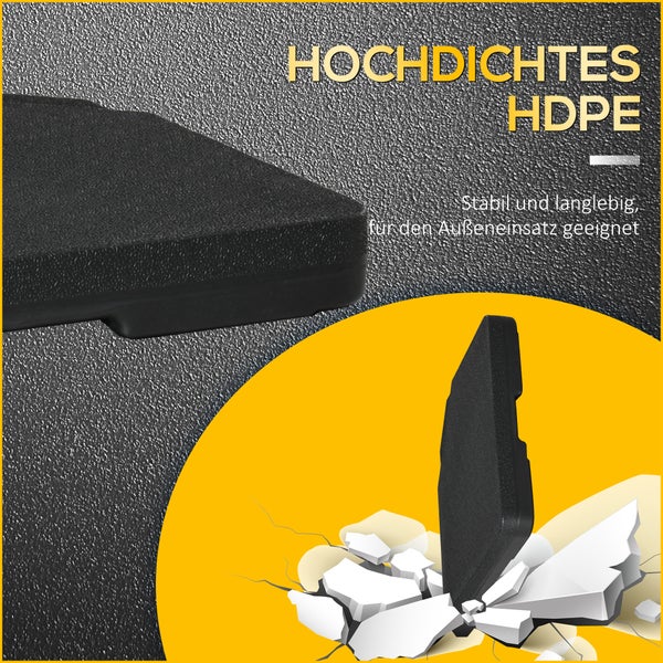 Detailansicht einer texturierten schwarzen Platte aus hochdichtem Polyethylen, stabil und langlebig für den Außeneinsatz.