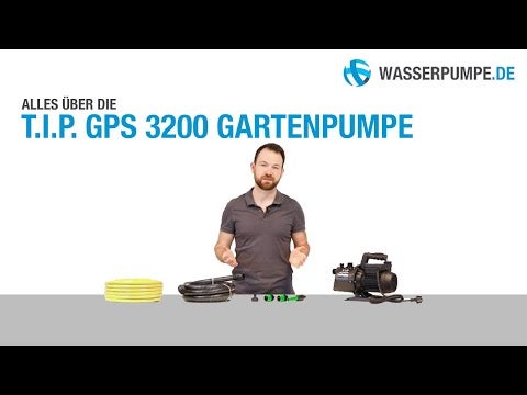 T.I.P. GPS 3200 Gartenpumpe mit Zubehör und Schlauch