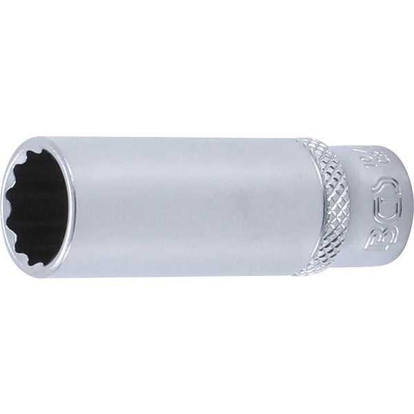 BGS Steckschlüssel-Einsatz Zwölfkant tief Antrieb Innenvierkant 6,3 mm (1/4) SW 12 mm - 10712