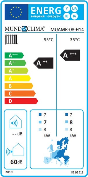 MundoClima Wärmepumpe MUAMR-08-H14 - 7,5|8,4 kW Kühlen|Heizen - 230V Propan