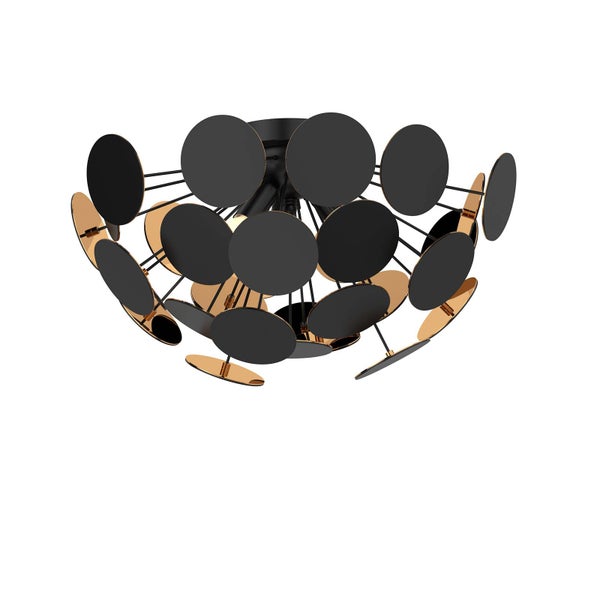 Lindby Deckenlampe Kinan (Modern) in Schwarz (3 flammig, E14) - Deckenleuchte Lampe Wohnzimmerleuchte