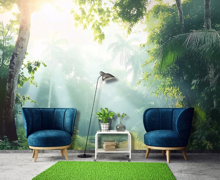 Fototapete Wald Bäume Natur Schlafzimmer Vlies Tapete 350x250 cm
