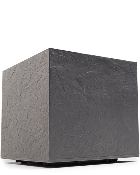 Ondis24 Pflanzkübel Vulkan 50 Pierre anthrazit Schieferoptik, Blumentopf, Pflanzgefäß