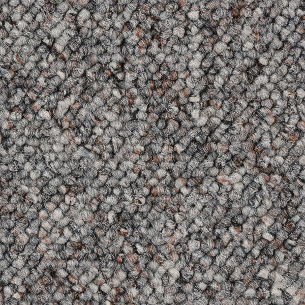 Teppichboden Meterware in Dunkelgrau mit Vliesrücken und Schlingen Struktur 400 cm Breite (Meterware)