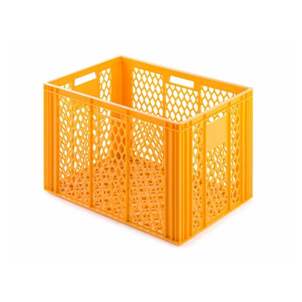 PROREGAL SparSet 10 x Eurobehälter Bäcker- und Konditorenkasten HxBxT 42,1 x 40 x 60 85 Liter Gelb-Orange Brötchenkiste Sstapelbare Bäckerkiste
