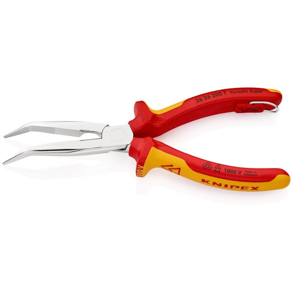 Knipex Spitzzange, gebogen, mit Mehrkomponenten Griff