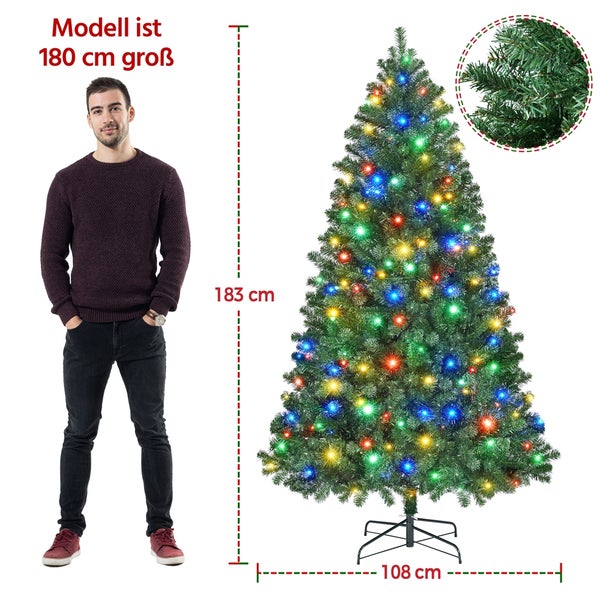 Yaheetech 183cm LED Künstlicher Weihnachtsbaum , Grün