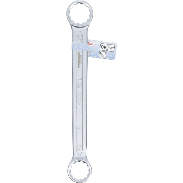 BGS Doppel-Ringschlüssel extra flach SW 24 x 26 mm - 30341
