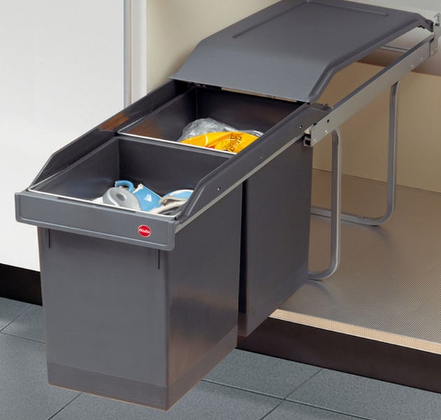Abfalltrennsystem mit zwei Behältern zur Küchenmontage