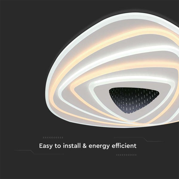 V-TAC VT-7959 - Designer-Deckenleuchten - IP20 - Weißes Gehäuse - 120 Watt - 12800 Lumen - 3IN1