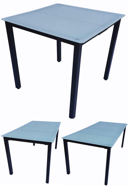 Alu Glas Gartentisch Balkontisch MA Mattglas