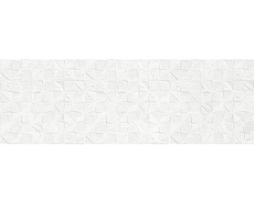 Steingut Wandfliese Momentum Decor White 30x90cm rektifiziert